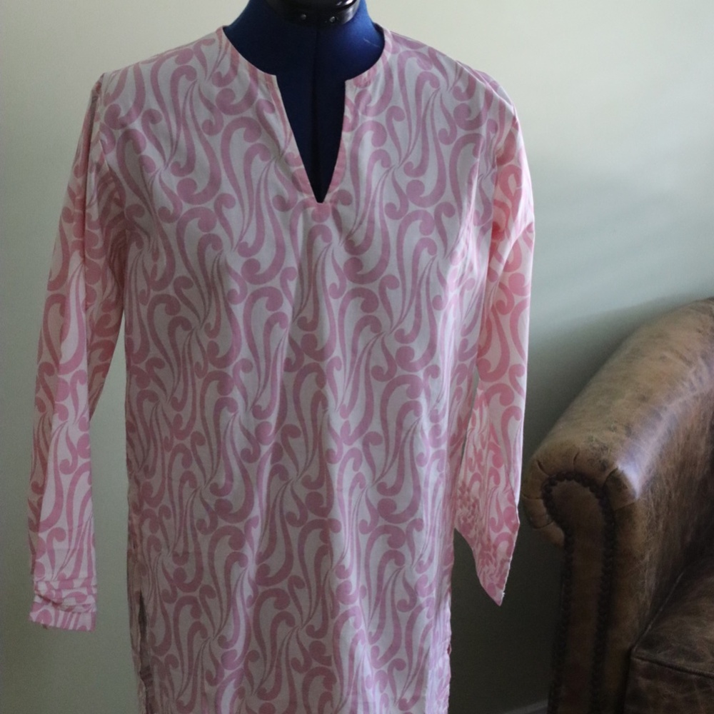 Needham Lane Pink/White tunic or swim cover